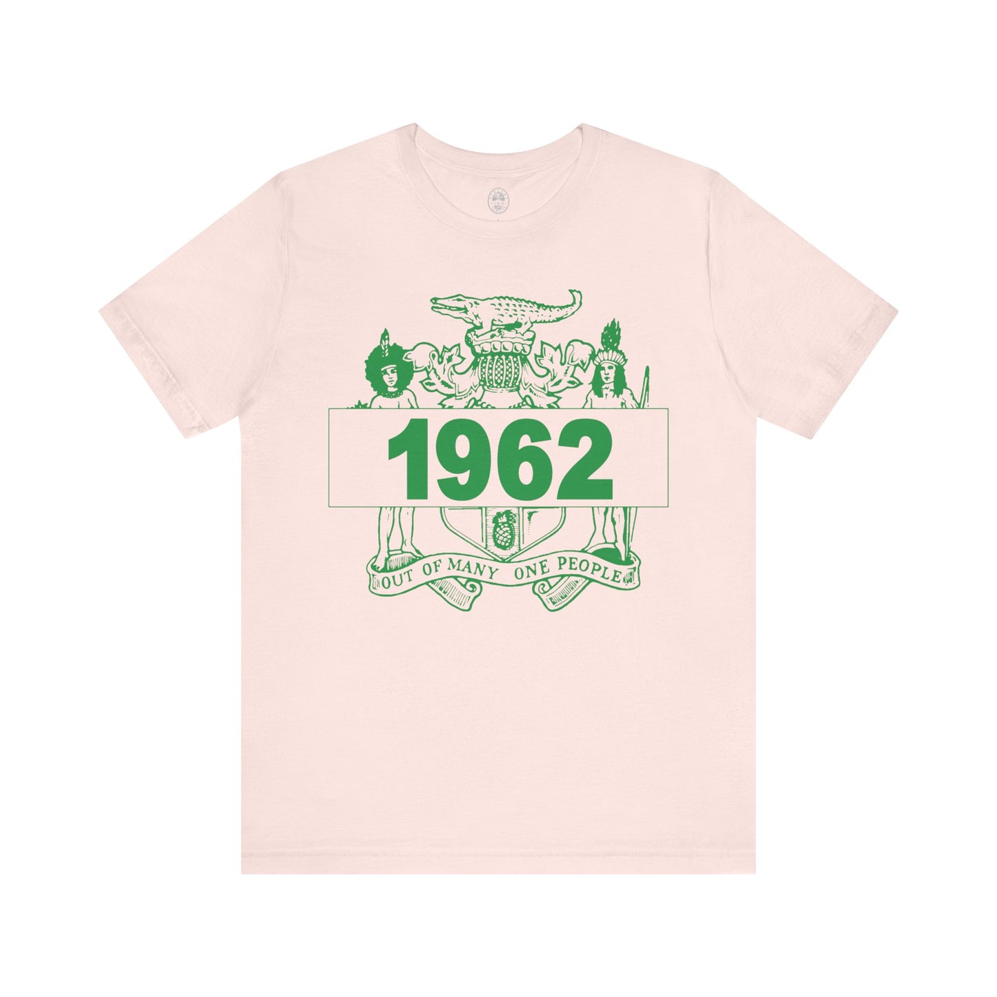 Vintage Jamaica T-Shirts _ 1962 Out of Many one People Jamaica Independence Graphic vintage and retro Jamaica t shirt online for men and women. Jamaican graphic t shirt gift or souvenir.