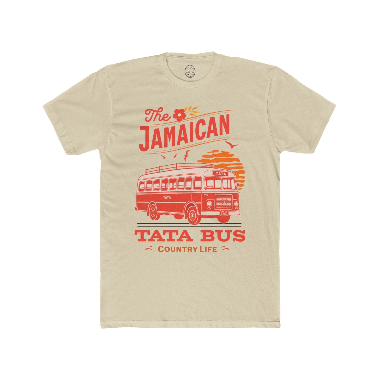 Jamaican Tata Bus T‑Shirt — Retro Country Life Vintage Bus Tee