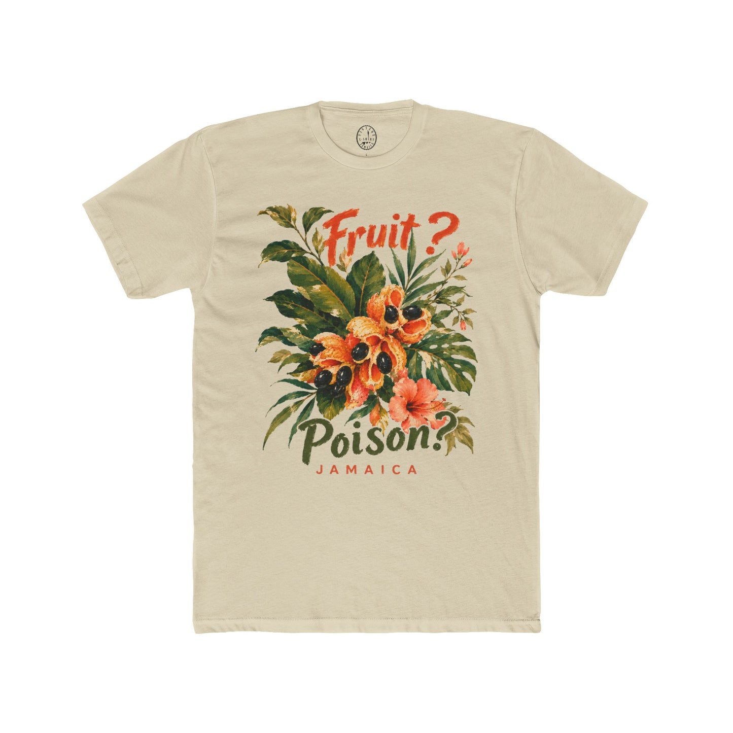 Fruit? Poison? Jamaica Floral Tee — Tropical Vintage Graphic T-Shirt