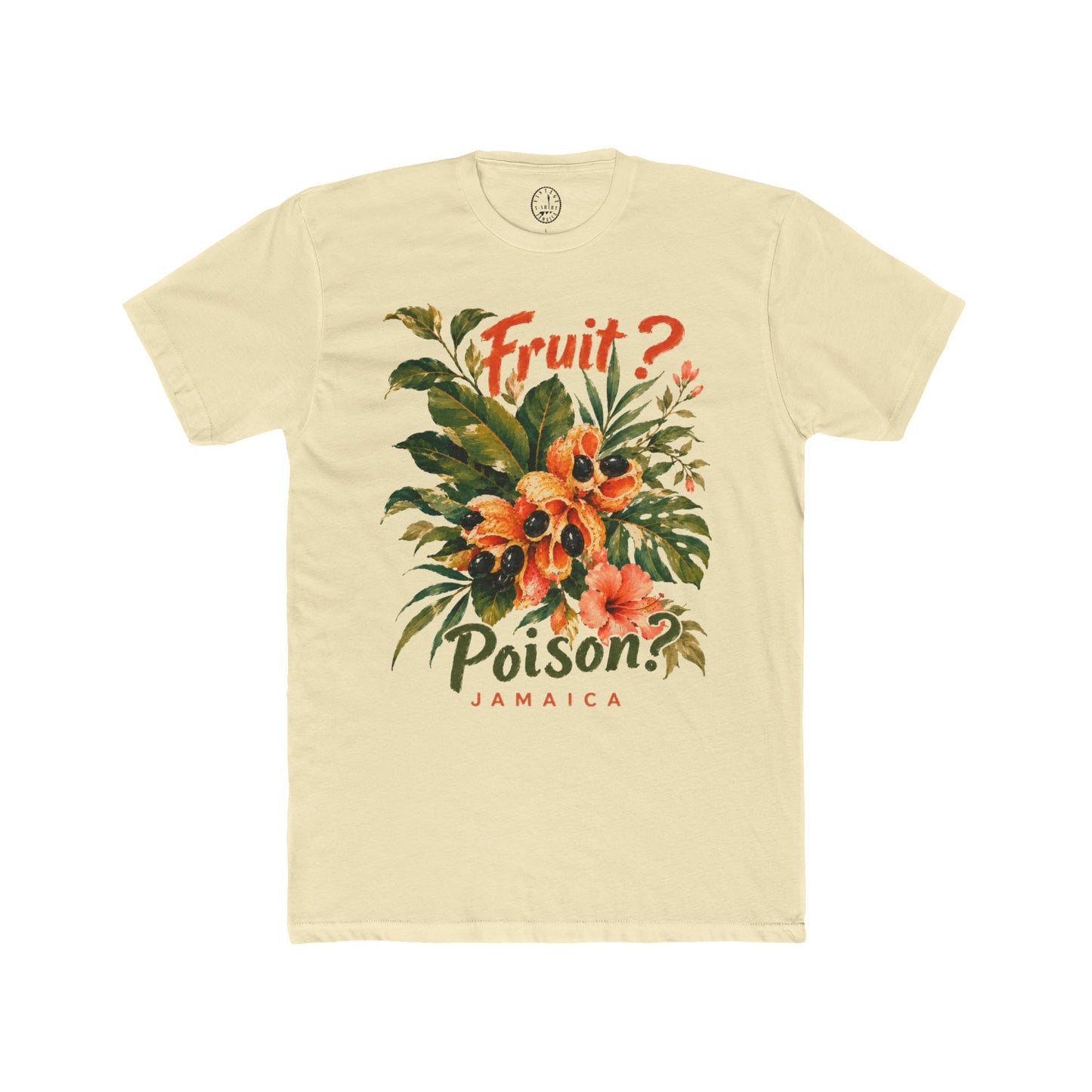 Fruit? Poison? Jamaica Floral Tee — Tropical Vintage Graphic T-Shirt
