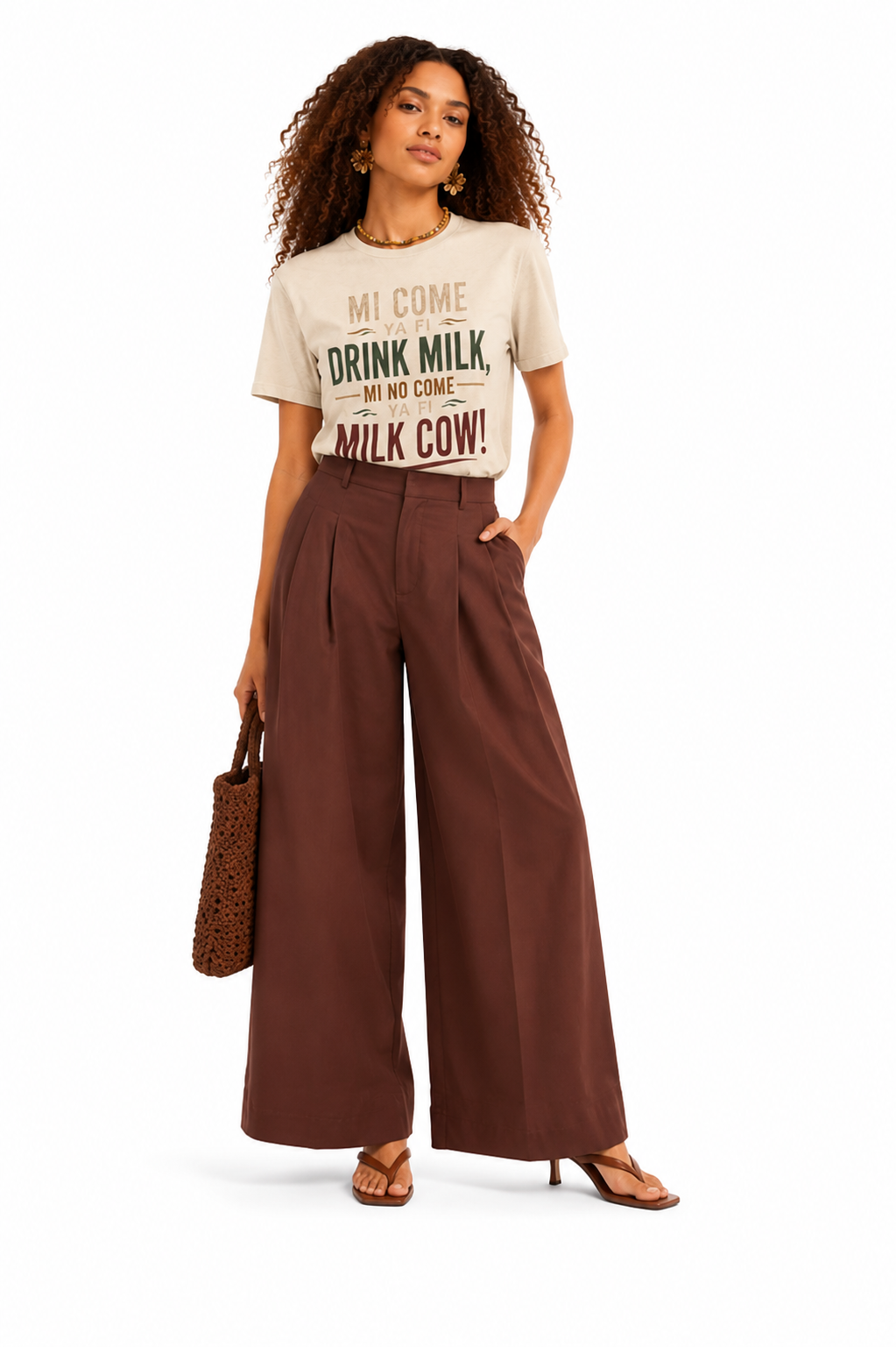 Mi Come Ya Fi Drink Milk Tee — Women