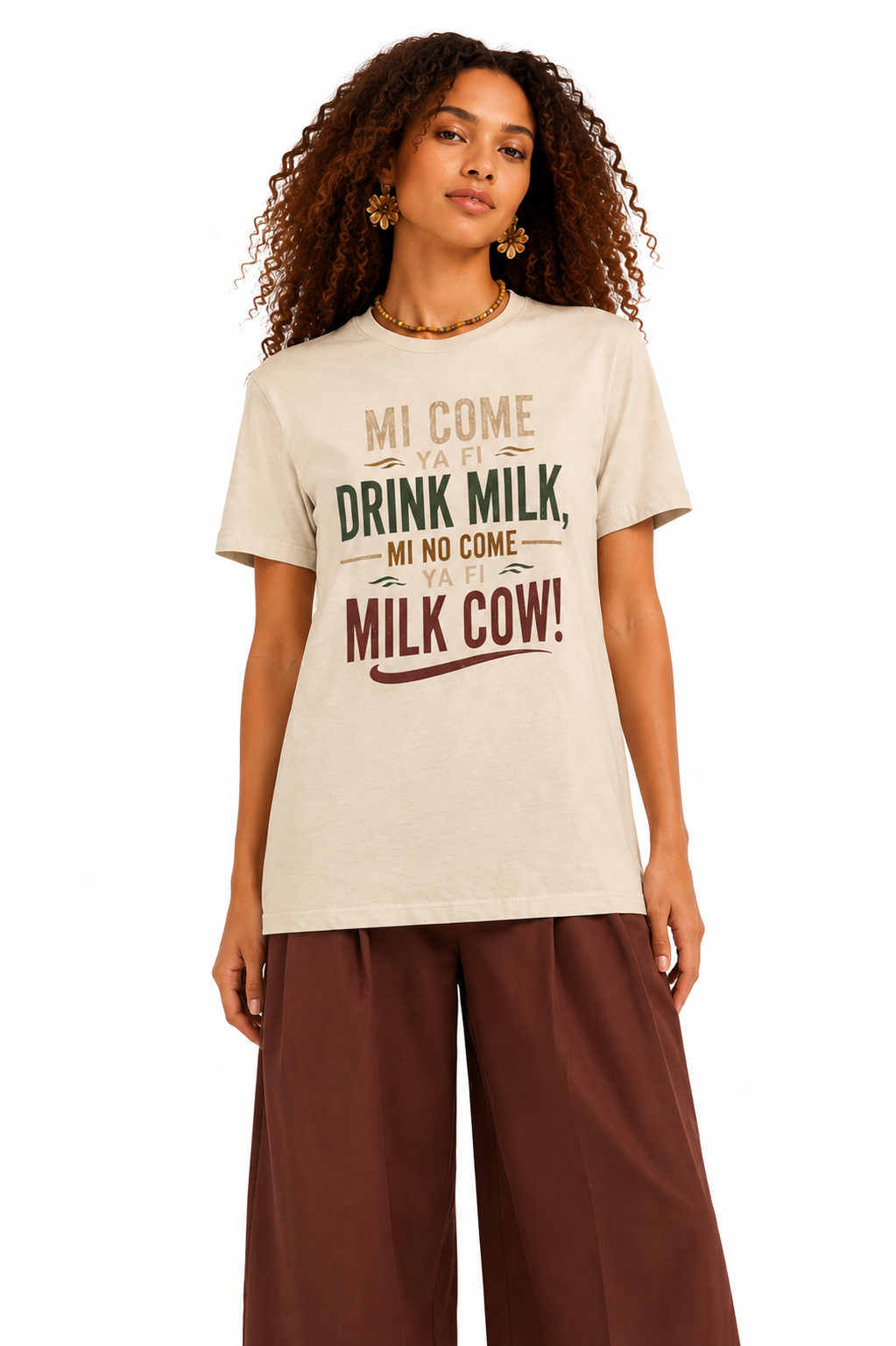 Mi Come Ya Fi Drink Milk Tee — Women