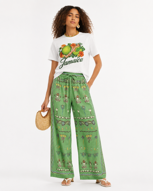 Green Breadfruit Jamaica Graphic T-Shirt